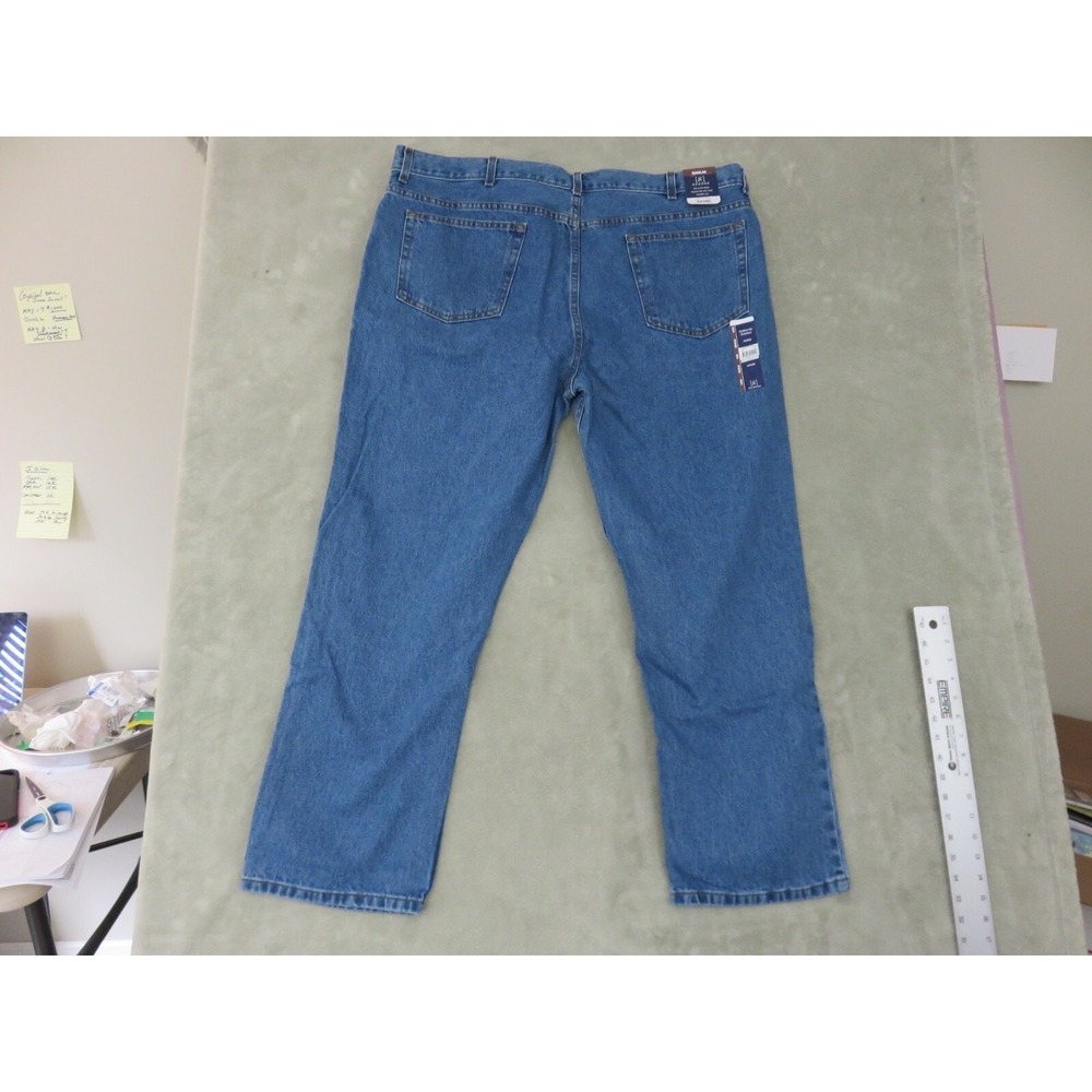 George Men's Blue Straight Leg 100% Cotton Comfy Regular‎ Jenas Size 44x30 - Picture 9 of 14